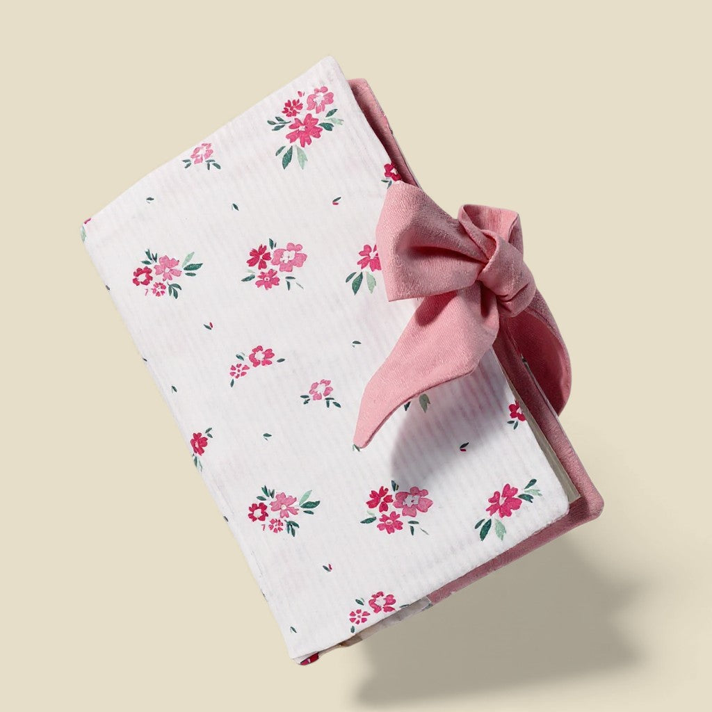 Buchschutz Rosa Blüten