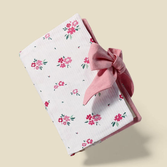 Buchschutz Rosa Blüten